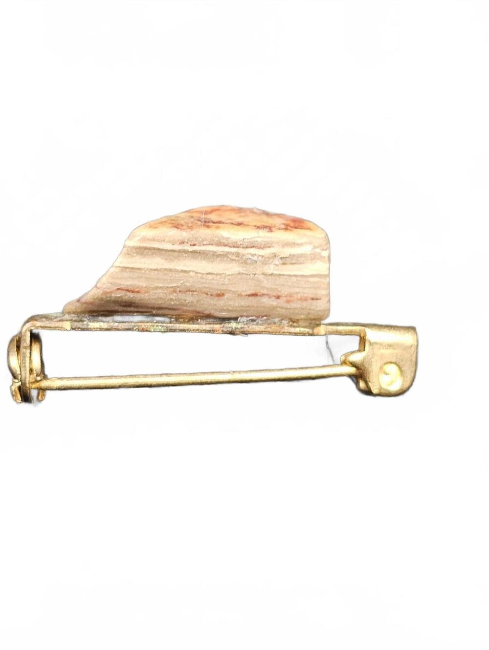 Stone Slice Brooch